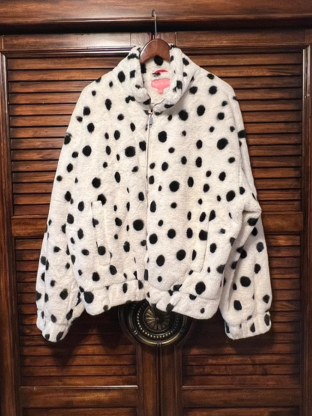 Sugar Thrillz Diva De Vil Dalmatian By Dolls Kill Jacket/Coat Black & White Lg